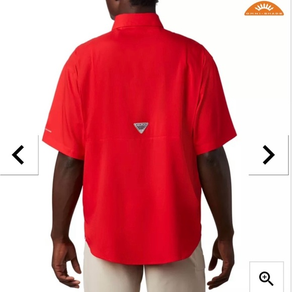 Columbia Univ Georgia Men's PFG Tamiami™ Short Sleeve Fishing Shirt Size XL - Picture 4 of 12